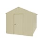 Handi-Heritage Shed H4 3.96X2.52 Roof:Primrose Wall:Primrose Gable End Single Door