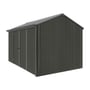 Handi-Heritage Shed H4 3.96X2.52 Roof:Gun Metal Grey Wall:Slate Grey Front/Rear Double Door