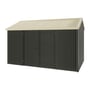 Handi-Heritage Shed H4 3.96X2.52 Roof:Primrose Wall:Slate Grey Front/Rear Double Door