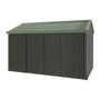 Handi-Heritage Shed H4 3.96X2.52 Roof:Rivergum Wall:Slate Grey Front/Rear Double Door