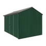 Handi-Heritage Shed H4 3.96X2.52 Roof:Slate Grey Wall:Caulfield Green Front/Rear Double Door