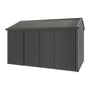 Handi-Heritage Shed H4 3.96X2.52 Roof:Slate Grey Wall:Gun Metal Grey Front/Rear Double Door