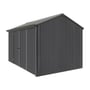 Handi-Heritage Shed H4 3.96X2.52 Roof:Slate Grey Wall:Gun Metal Grey Front/Rear Double Door