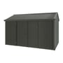 Handi-Heritage Shed H4 3.96X2.52 Roof:Slate Grey Wall:Slate Grey Front/Rear Double Door
