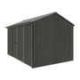 Handi-Heritage Shed H4 3.96X2.52 Roof:Slate Grey Wall:Slate Grey Front/Rear Double Door