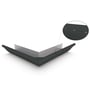 HK Gutter External Mitre Slotted Gun Metal Grey