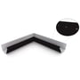 HK Gutter Internal Mitre Slotted Ebony