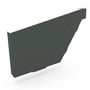 HK Gutter Stop End Left Hand Slate Grey