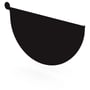 Half Round Gutter Stop End Left Hand Ebony