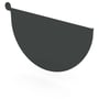 Half Round Gutter Stop End Left Hand Gun Metal Grey