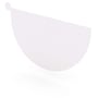 Half Round Gutter Stop End Left Hand Off White
