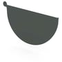 Half Round Gutter Stop End Left Hand Slate Grey