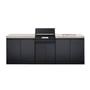 CROSSRAY eXtreme Electric Grey Outdoor Kitchen With Double Cabinets And Sink