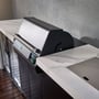 CROSSRAY eXtreme Electric White Outdoor Kitchen With Double Cabinets, Sink And Double Door Fridge