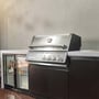CROSSRAY Premium Xplor 4 Burner Gas Outdoor Kitchen With Double Cabinets In White