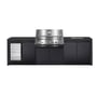 CROSSRAY Premium Xplor 4 Burner Gas Outdoor Kitchen With Single Door Fridge And Sink In Black