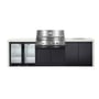 CROSSRAY Premium Xplor 4 Burner Gas Outdoor Kitchen With Double Door Fridge And Sink In White