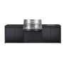 CROSSRAY Premium Xplor 4 Burner Gas Outdoor Kitchen With Double Cabinets And Sink In Black