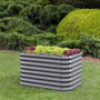 Corrugated Garden Bed Double Height Slate Grey