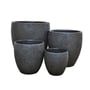 Montague Egg Pot Black Stone Small