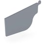OG Gutter 125 Stop End Left Hand Armour Grey