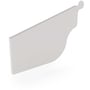 OG Gutter 125 Stop End Left Hand Gull Grey