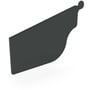 OG Gutter 125 Stop End Left Hand Gun Metal Grey