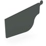 OG Gutter 125 Stop End Left Hand Slate Grey
