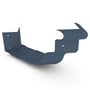 OG Gutter 125 Ribbed External Cast Angle Dark Stone