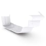 OG Gutter 125 Ribbed External Cast Angle Off White