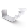 OG Gutter 125 Ribbed Internal Cast Angle Off White
