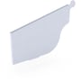 OG Gutter 125 Ribbed Stop End Left Hand Zinc/Aluminium