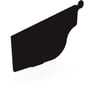 OG Gutter 125 Ribbed Stop End Left Hand Ebony