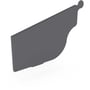 OG Gutter 125 Ribbed Stop End Left Hand Granite