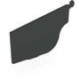OG Gutter 125 Ribbed Stop End Left Hand Gun Metal Grey