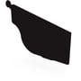 OG Gutter 125 Ribbed Stop End Right Hand Ebony