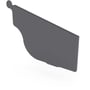 OG Gutter 125 Ribbed Stop End Right Hand Granite