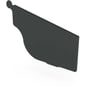 OG Gutter 125 Ribbed Stop End Right Hand Gun Metal Grey