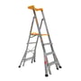 Gorilla 4-6 Step Compact Height Adjustable Aluminium Platform Ladder
