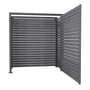 Slat Pool Pump Cover 600 x 1594 x 1500mm Granite Single Door No Lid