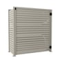 Slat Pool Pump Cover 600 x 1594 x 1500mm Birch Single Door No Lid