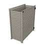 Slat Pool Pump Cover 600 x 1594 x 1500mm Birch Single Door No Lid