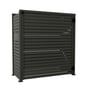 Slat Pool Pump Cover 600 x 1594 x 1500mm Slate Grey Single Door No Lid