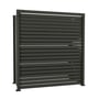 Slat Pool Pump Cover 600 x 1594 x 1500mm Slate Grey Single Door No Lid