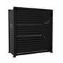 Slat Pool Pump Cover 600 x 1594 x 1500mm Gun Metal Grey Single Door No Lid