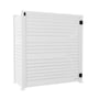 Slat Pool Pump Cover 600 x 1594 x 1500mm White Single Door No Lid