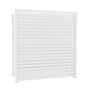 Slat Pool Pump Cover 600 x 1594 x 1500mm White Single Door No Lid