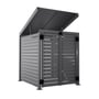 Slat Pool Pump Cover 1150 x 1204 x 982mm Granite Double Door With Lid