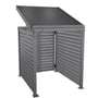 Slat Pool Pump Cover 1150 x 1204 x 982mm Granite Double Door With Lid
