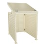 Slat Pool Pump Cover 1150 x 1204 x 982mm Primrose Double Door With Lid